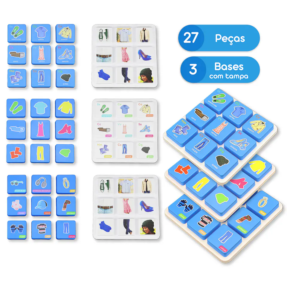 Jogos Educativos de Correspondência - Nível 2 | Clima, Corpo Humano, Emoções e Vestimentas. 10