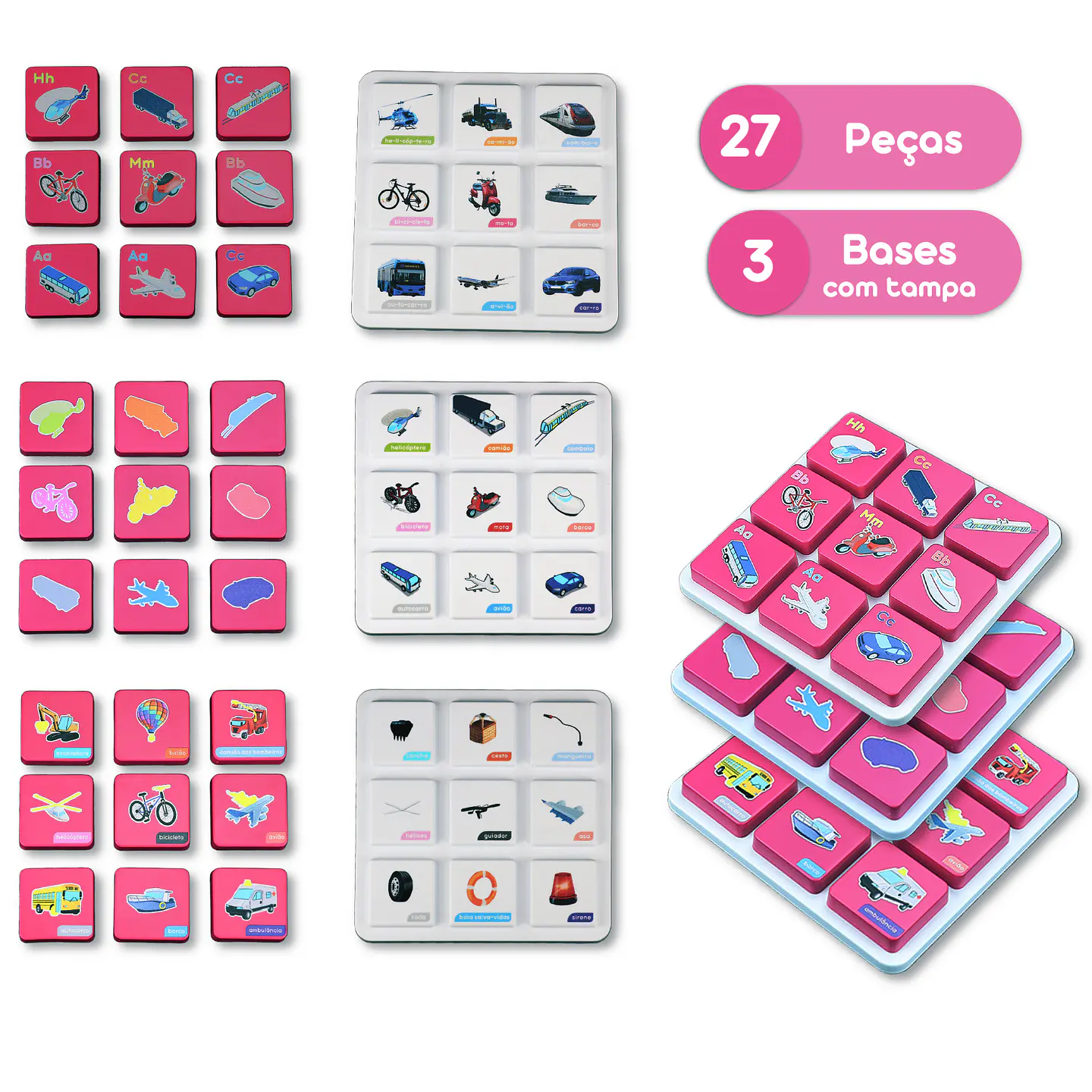 Jogos Educativos de Correspondência – Nível 3 | Lar, Opostos e Transportes 10