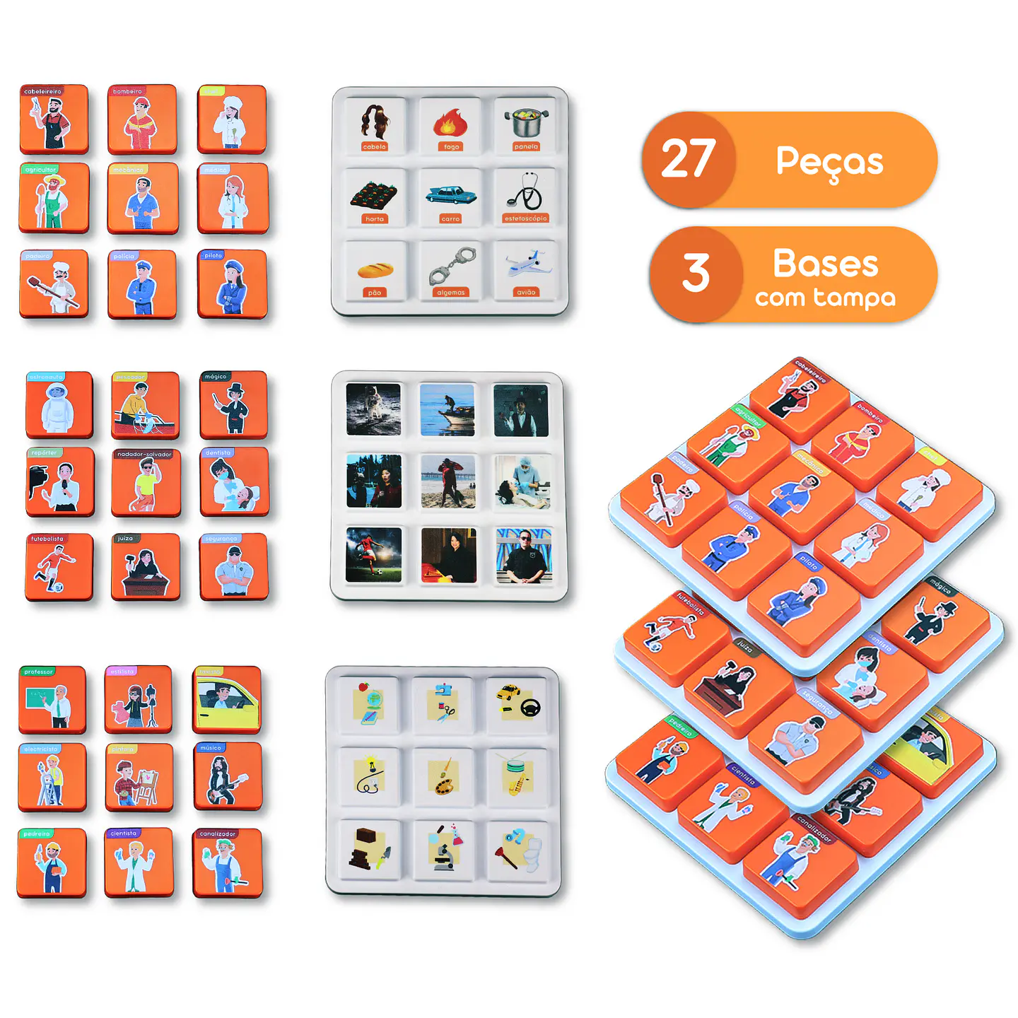 Jogos Educativos de Correspondência – Nível 4 | Música e Profissões 3