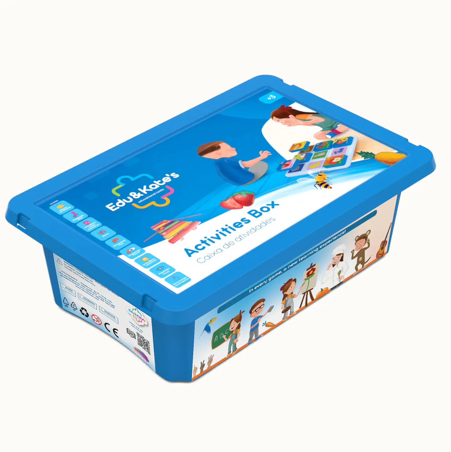 Caixa de Atividades  | Organizador para Jogos Educativos | Produto complementar ao Kit 1