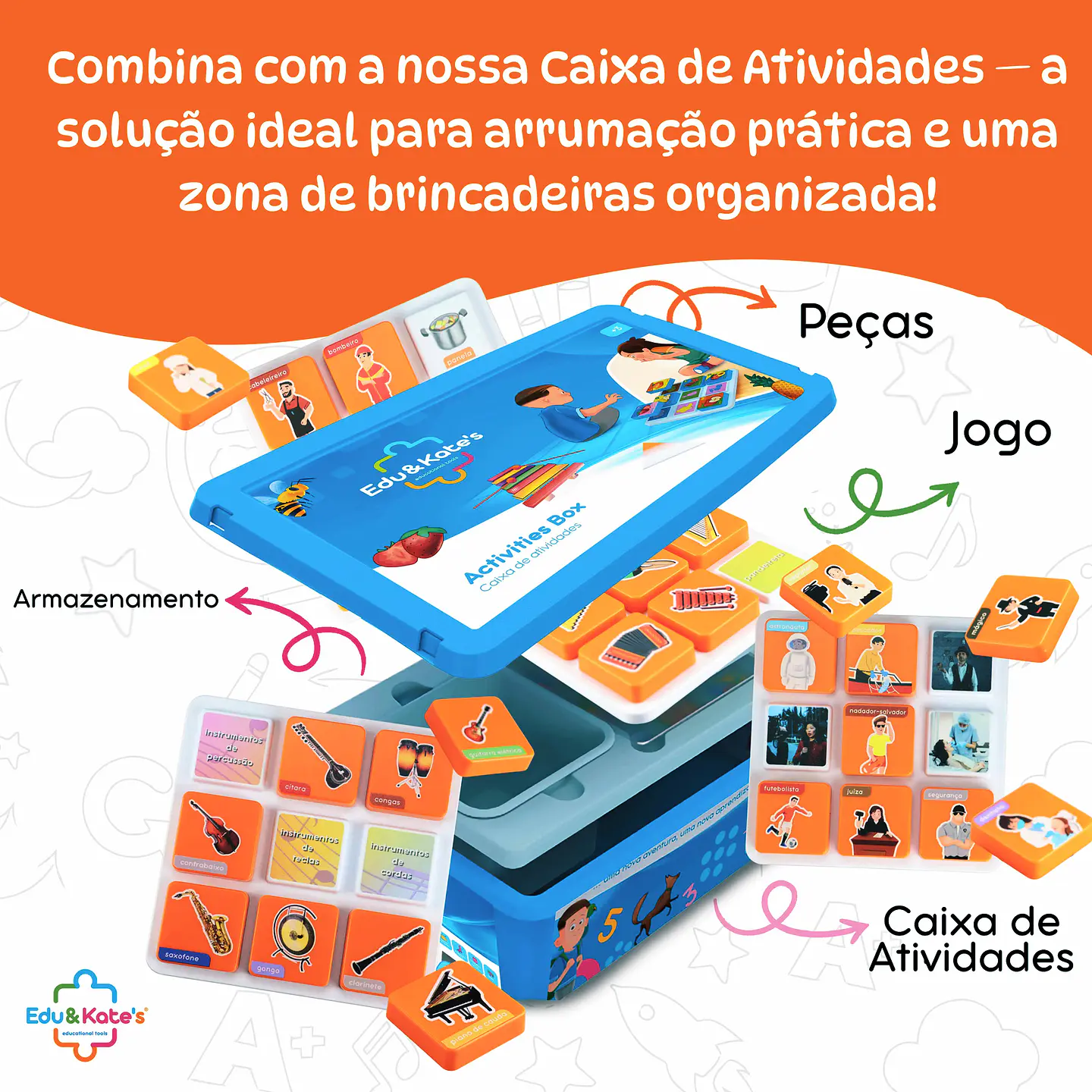 Jogos Educativos de Correspondência – Nível 4 | Música e Profissões 10