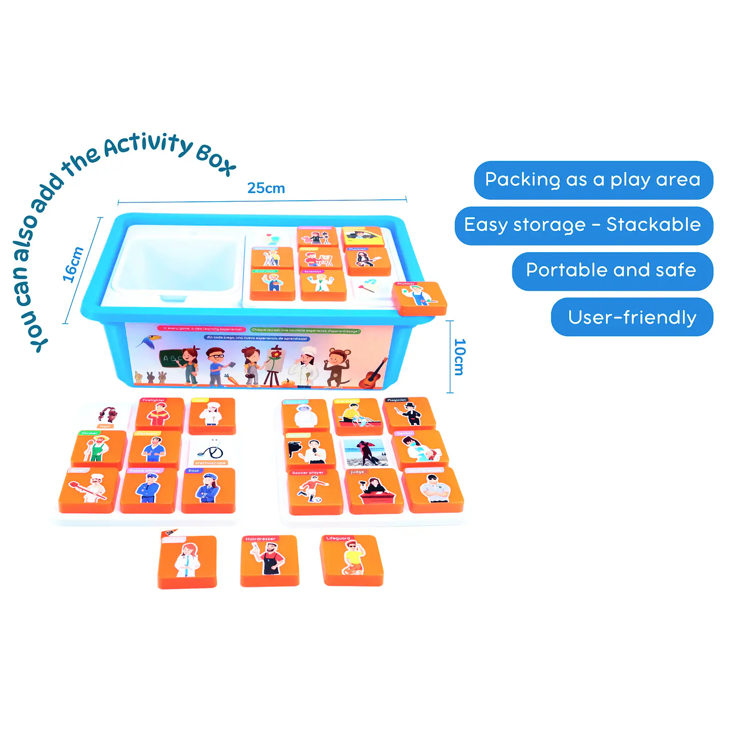 Caixa de Atividades  | Organizador para Jogos Educativos | Produto complementar ao Kit 4