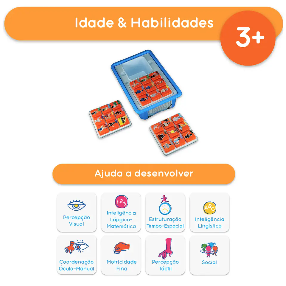 Caixa de Atividades  | Organizador para Jogos Educativos | Produto complementar ao Kit 5