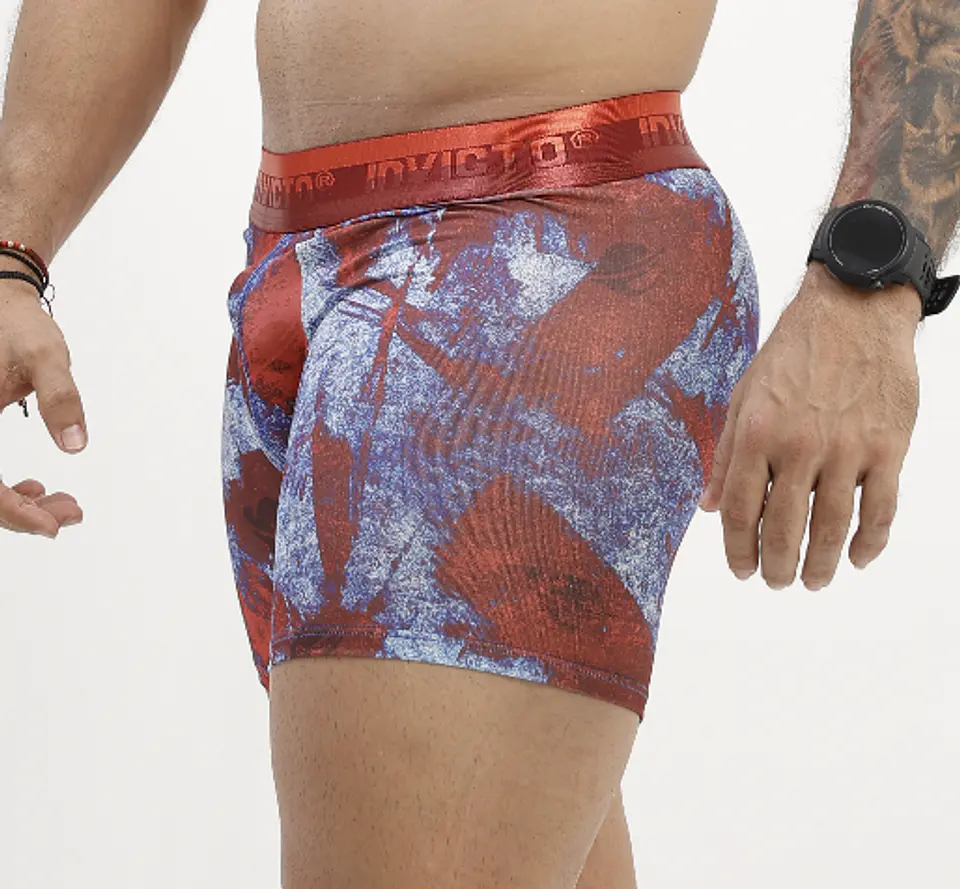 46 Crimson Ice | Bóxer Invicto Hombre Rojo con Azul Hielo 3