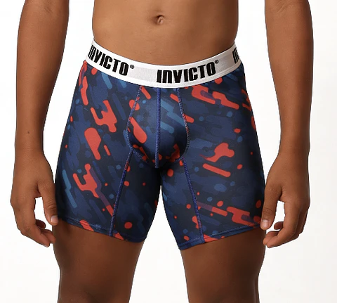 Bóxer Invicto Niño Azul Rojo Splash