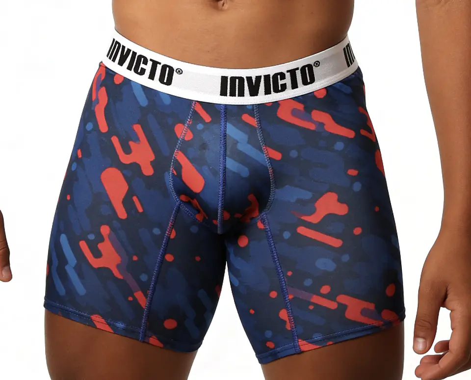 Bóxer Invicto Niño Azul Rojo Splash 3