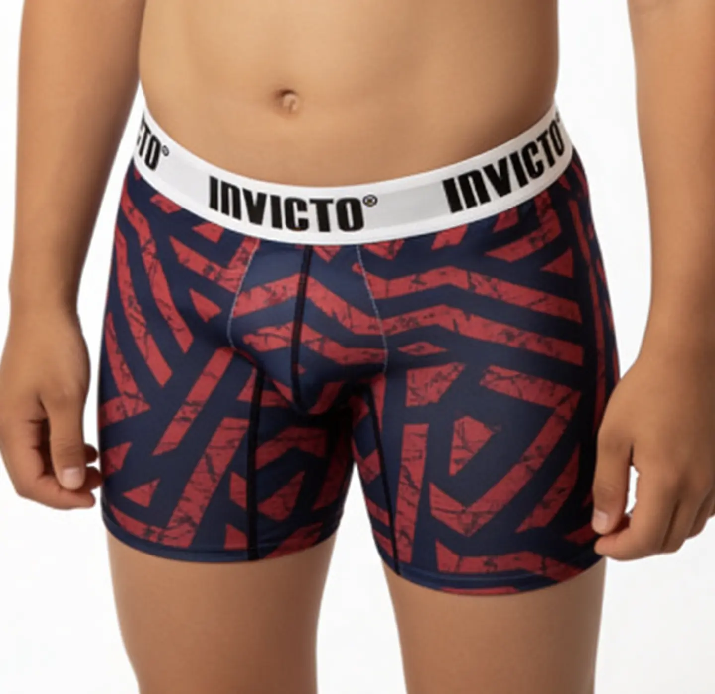 Bóxer Invicto Niño Rojo Azul Tribal 4