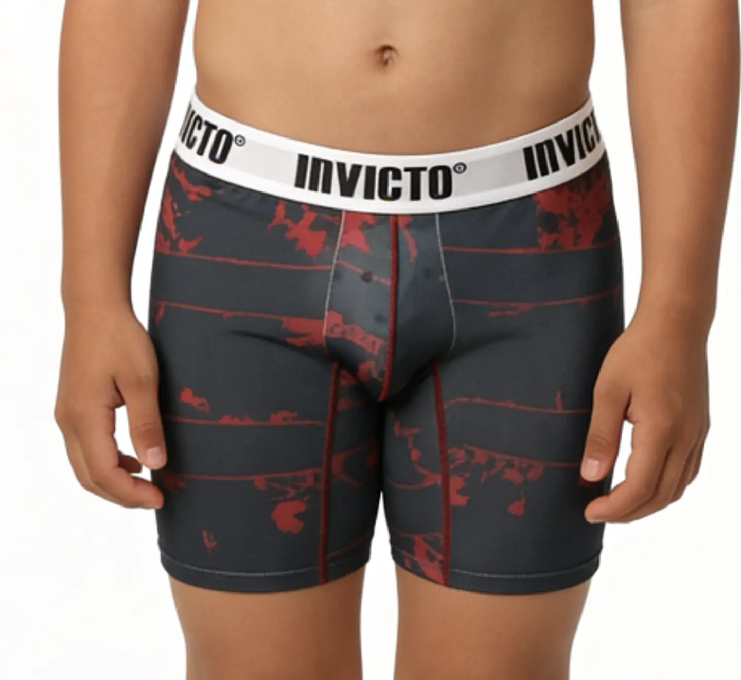 Bóxer Invicto Niño Gris Rojo Shadow 2