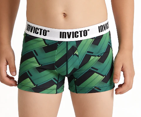 Bóxer Invicto Niño Verde Geométrico
