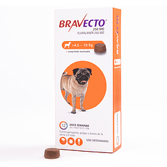 Bravecto 250 Mg 4,5 a 10 Kg