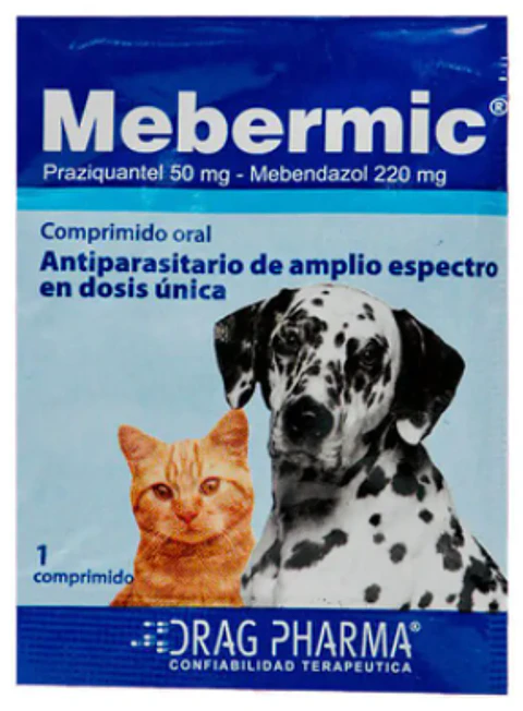 Mebermic Antiparasitario interno perros y gatos 1 comprimido