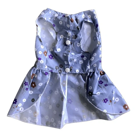 Vestido Azul Flores M