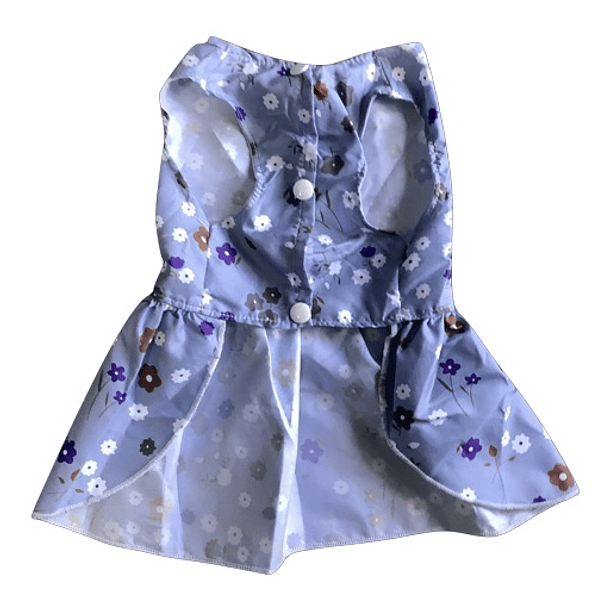 Vestido Azul Flores M 2