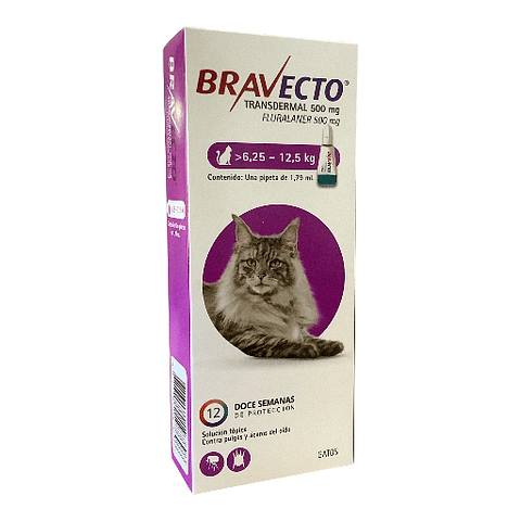 Bravecto Antipulgas para Gatos 6,25 - 12,5 Kg