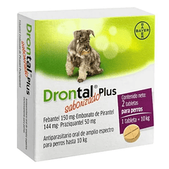 Drontal Plus Antiparasitario Perro 10 kg 2 Comp