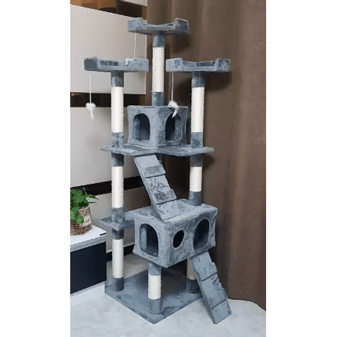 Rascador Torre Gris para Gato 