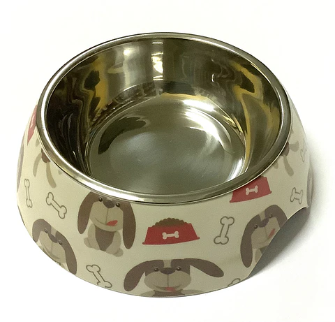 Plato 2 en 1 Resistente Diseño Huesitos y Perros M