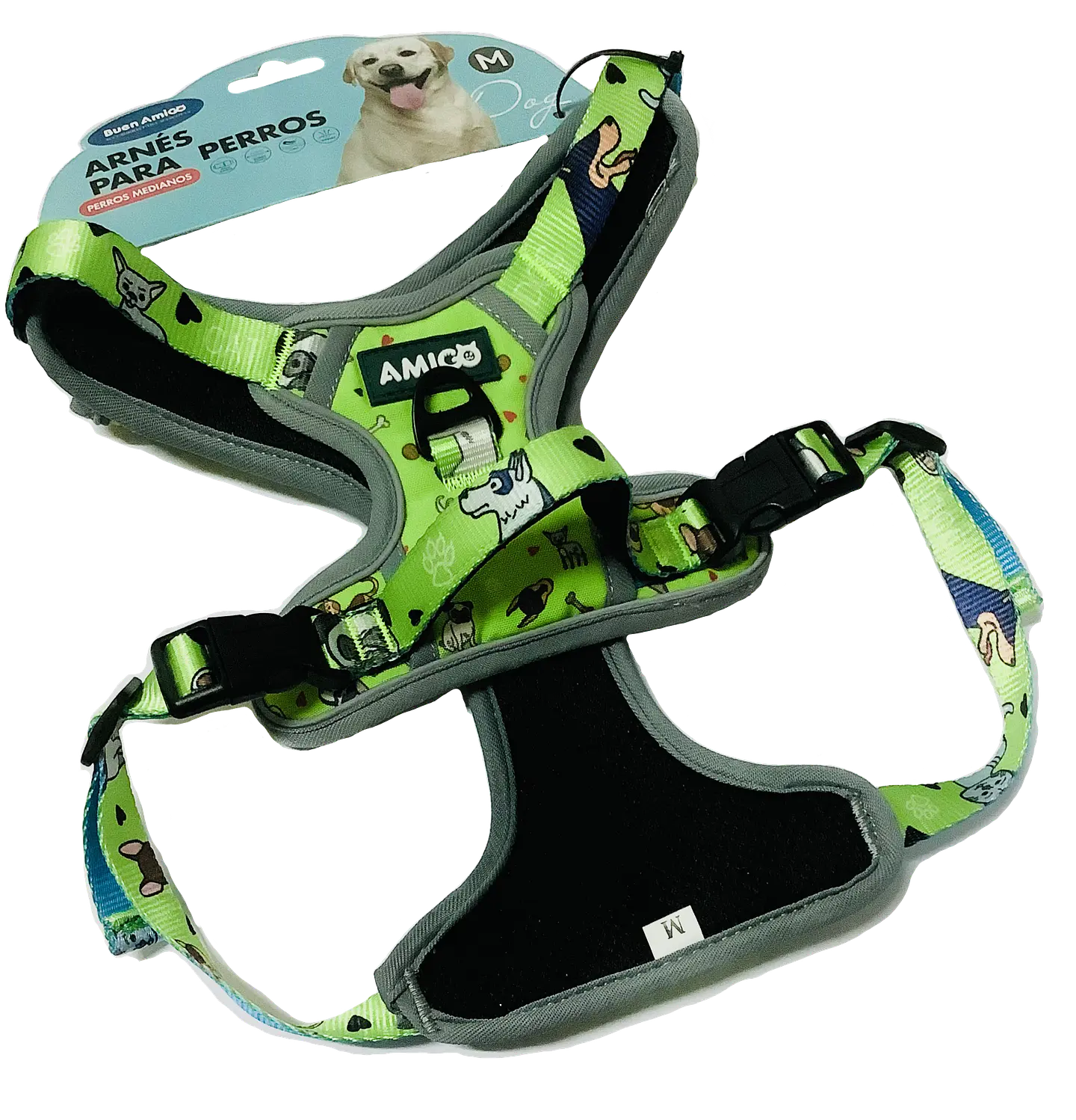 Arnés Pechera Diseño Verde Talla M 1