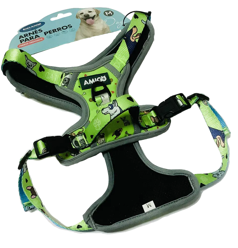 Arnés Pechera Diseño Verde Talla M 1