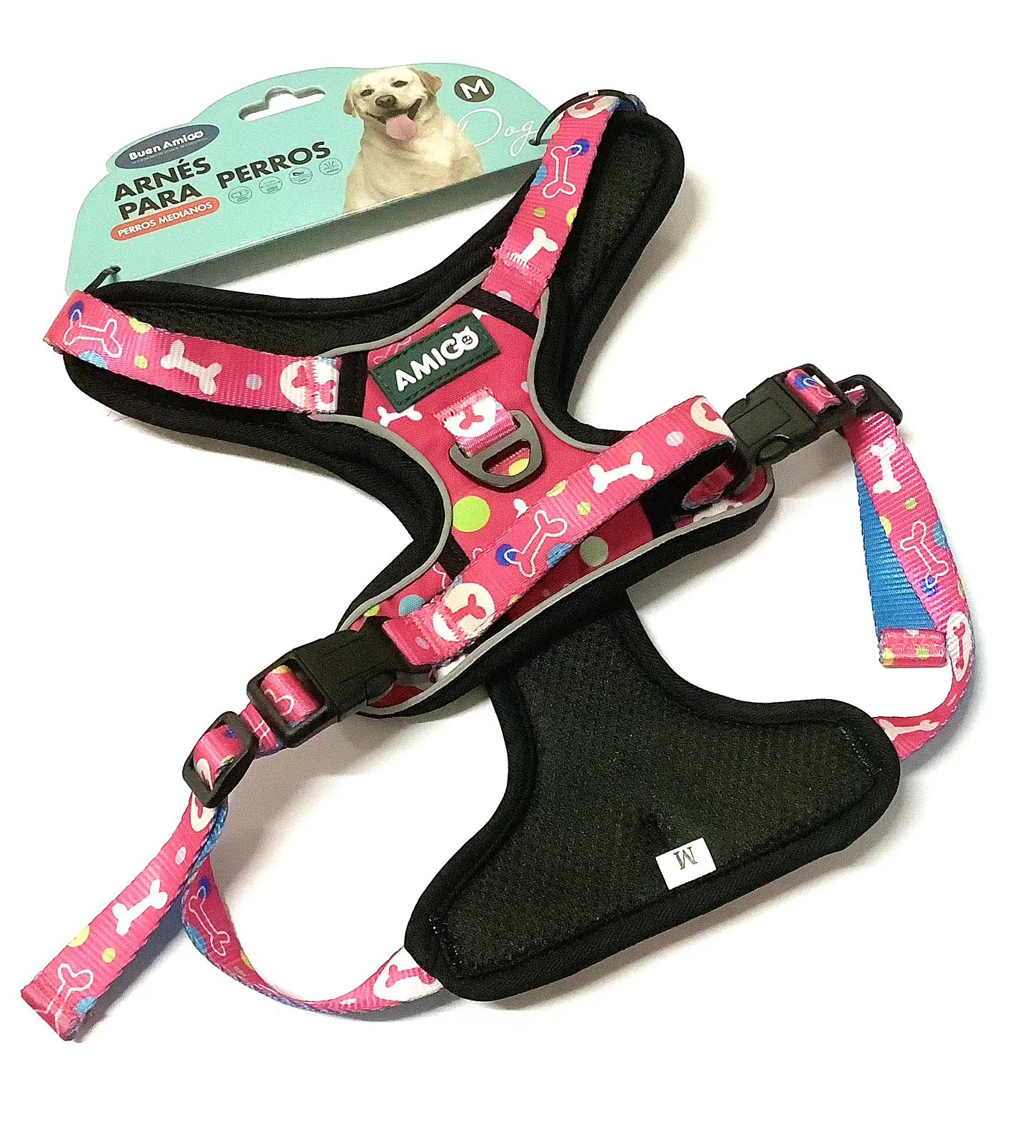 Arnés Pechera Diseño Rosado Talla M 1