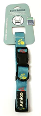 Collar Diseño Patitas Celeste 2 cm - Miniatura 1