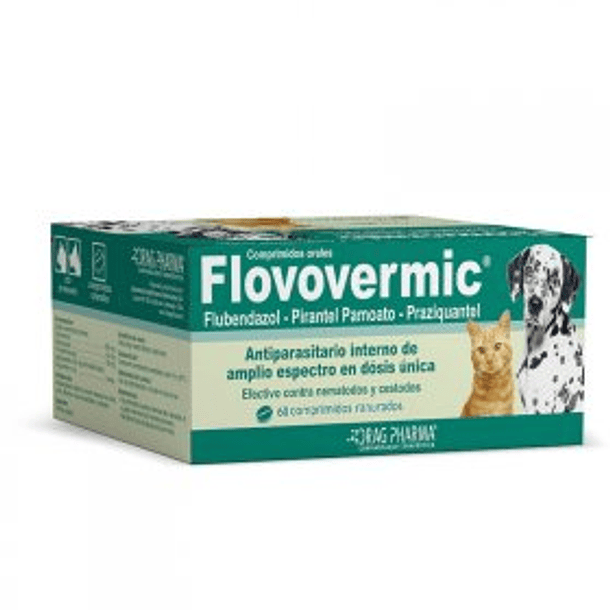 Flovovermic Antiparasitario Interno para Perros y Gatos 1 comprimido 2