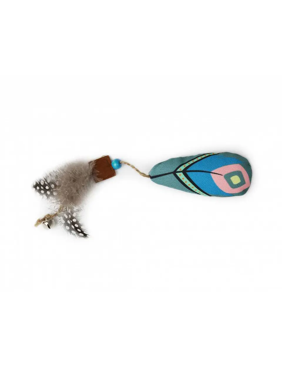 BRNX Juguete para Gato con Pluma Celeste 3
