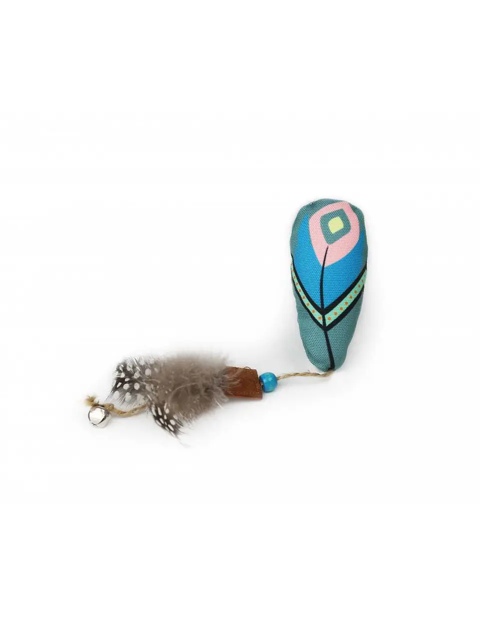 BRNX Juguete para Gato con Pluma Celeste 2