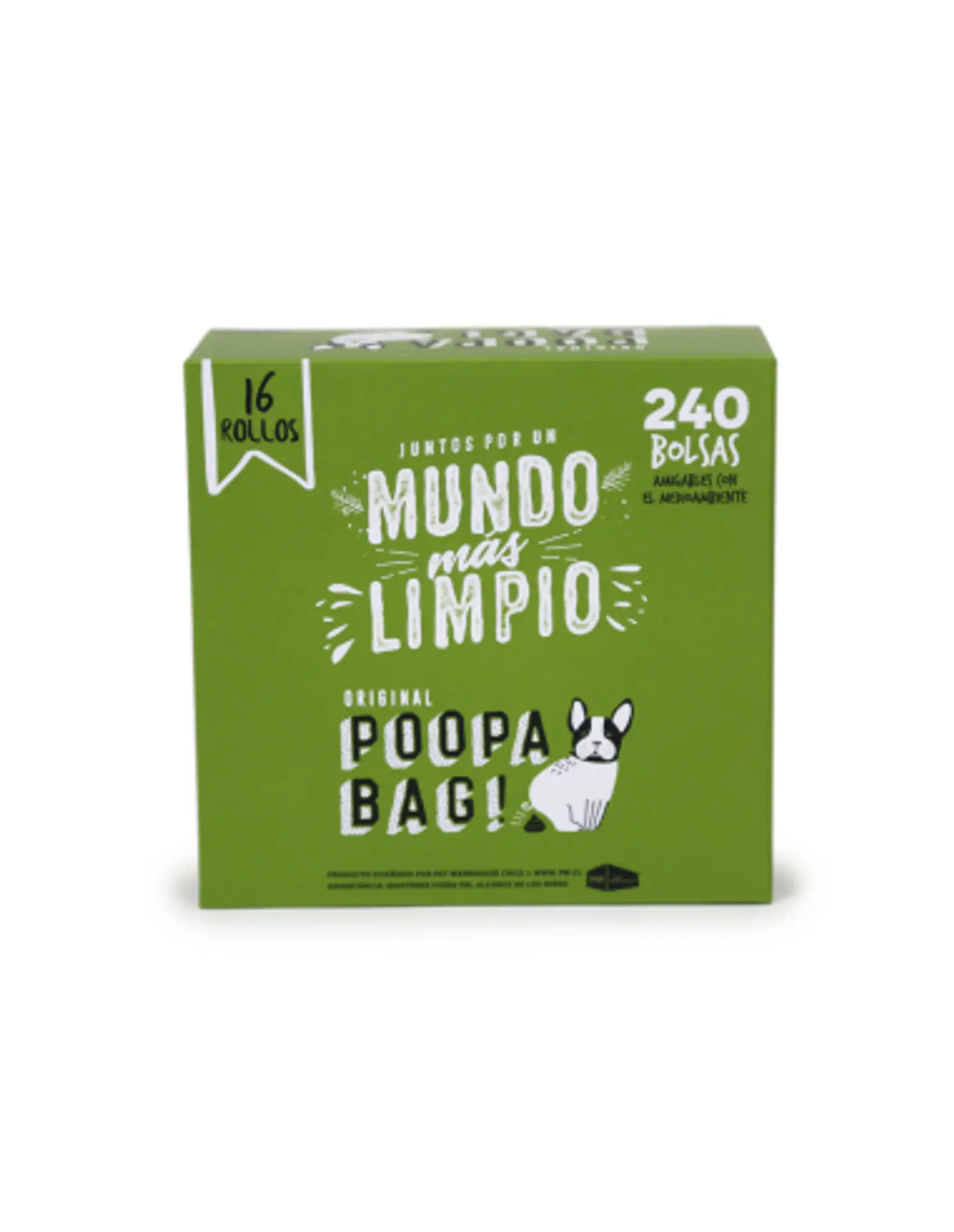 Poopa Bag Pack 16 Rollos de 15 Bolsas 33X23 cm 2