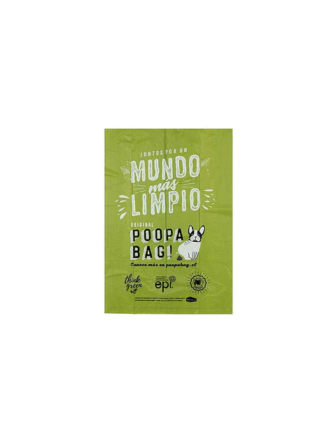 Poopa Bag 1 Rollo con 15 Bolsas 33X23 cm