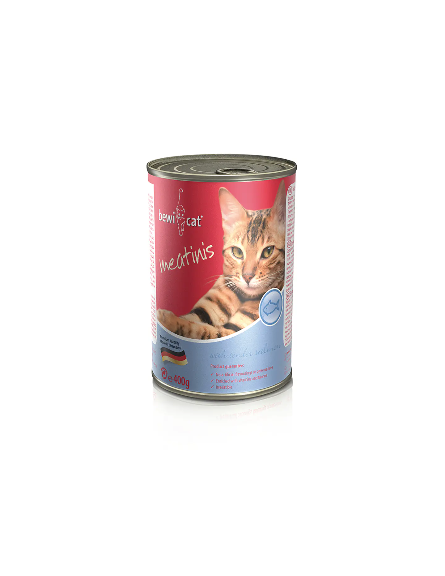 Bewicat Latas Meatinis Rico en Salmón 400 gr 1