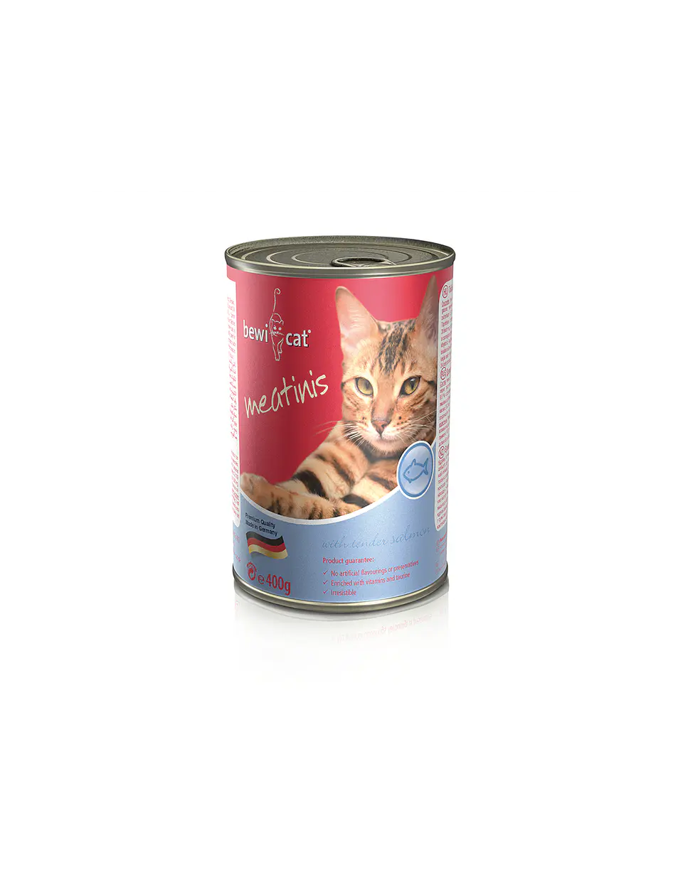 Bewicat Latas Meatinis Rico en Salmón 400 gr 1
