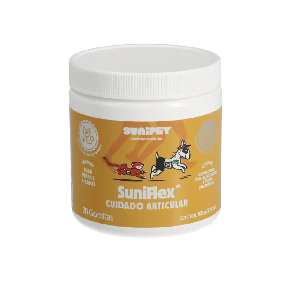 SuniFlex - Cuidado Articular para Perros y Gatos 70 Gomitas 1