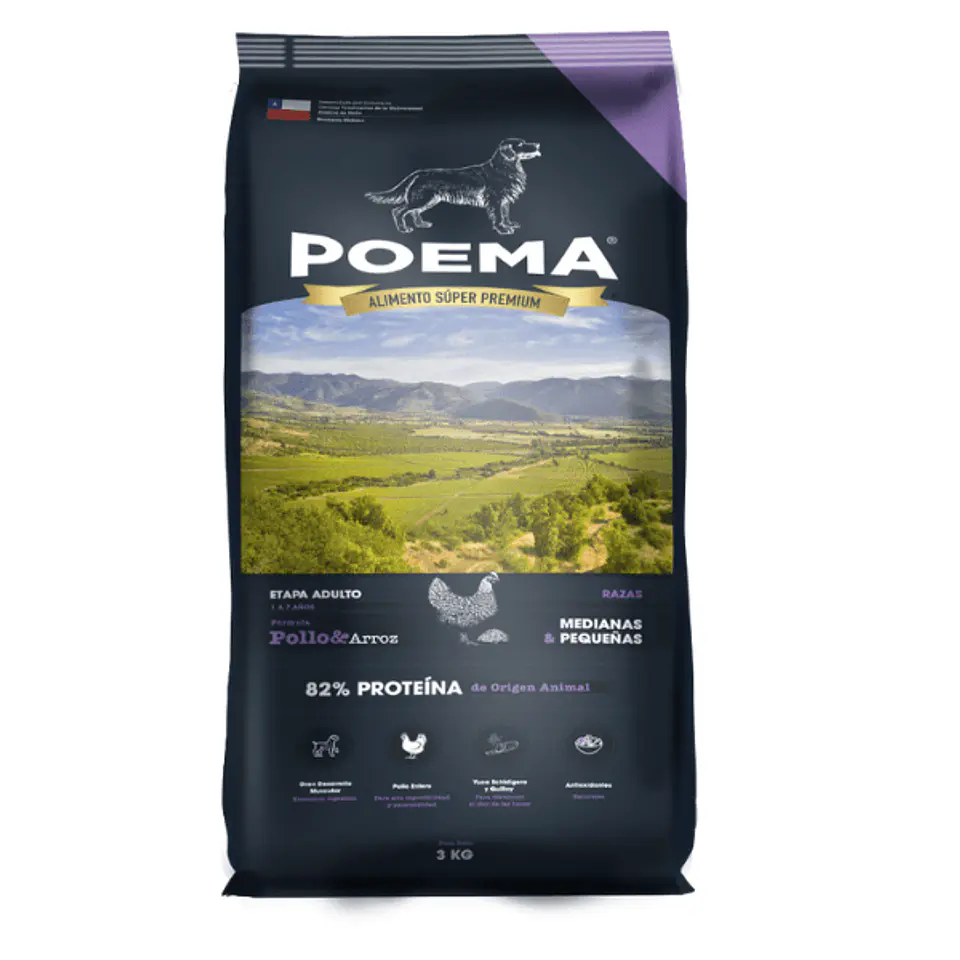 Poema Adulto Pollo y Arroz 12 kg 1