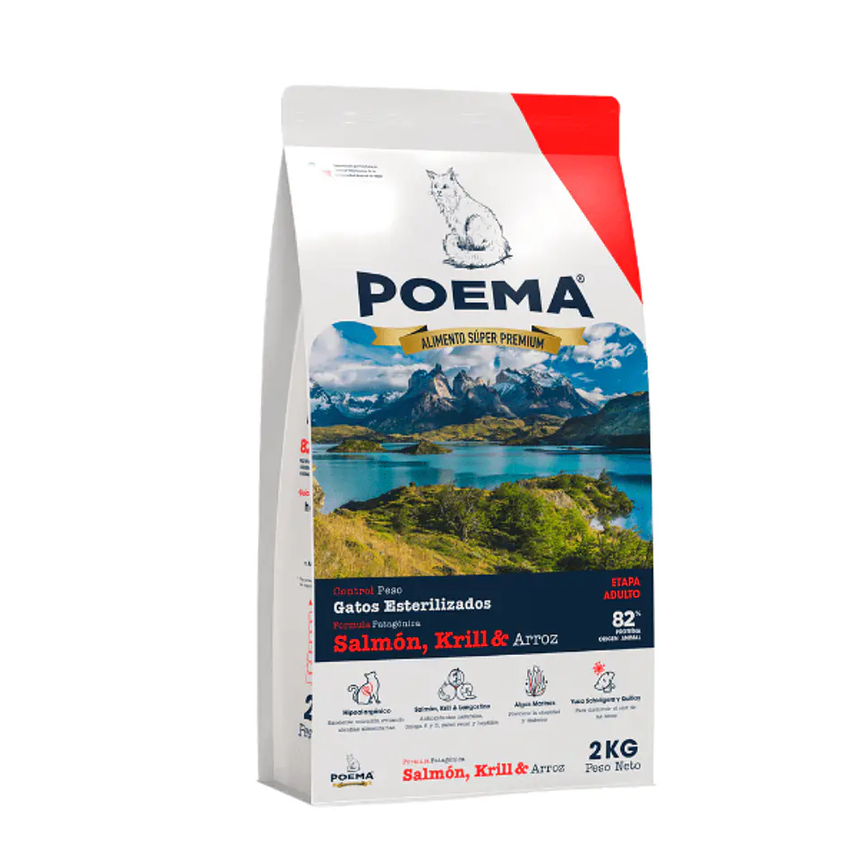Poema Gato Salmon Esterilizado Control de Peso 7 kg 1