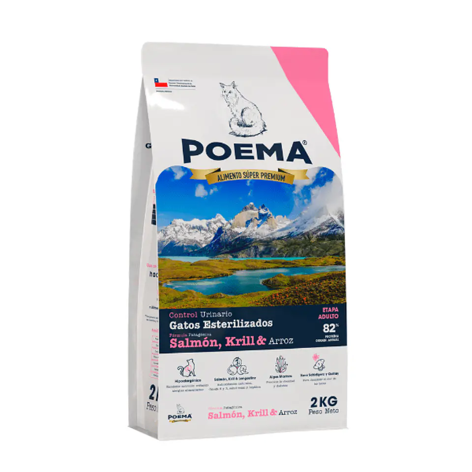 Poema Gato Salmon Esterilizado Control Urinario 2 kg 1