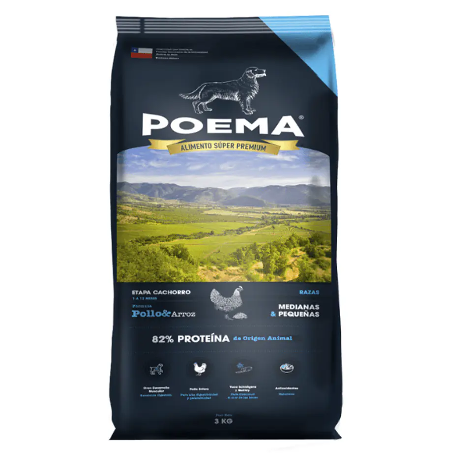 Poema Cachorro Pollo y Arroz 3 kg 1