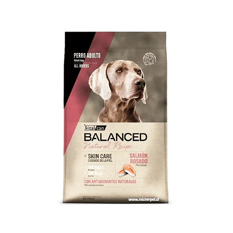 Vitalcan Balanced Perro Adulto Natural Recipe Salmón Rosado 15 kg