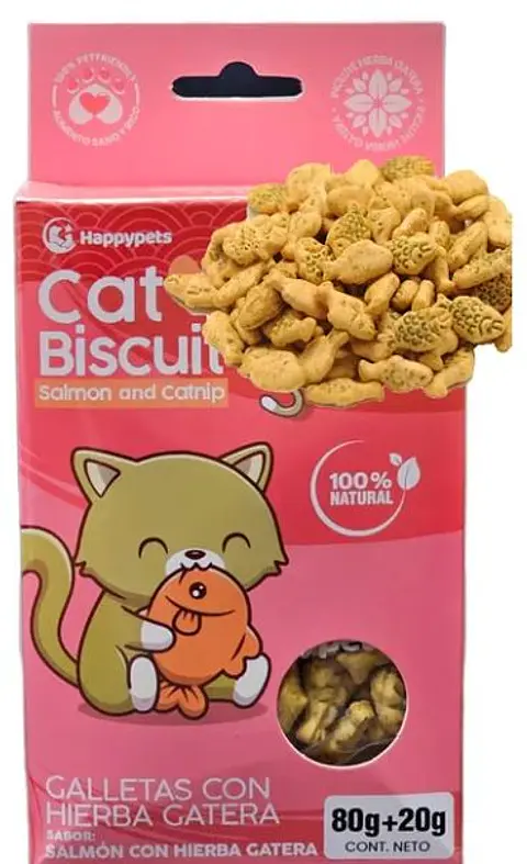 Snack Galletas para Gatos Salmón con Hierba Gatera 100 gr