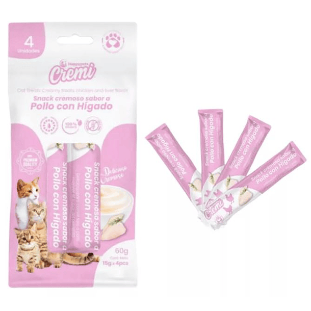 Snacks Cremoso Para Gato Pollo con Hígado 