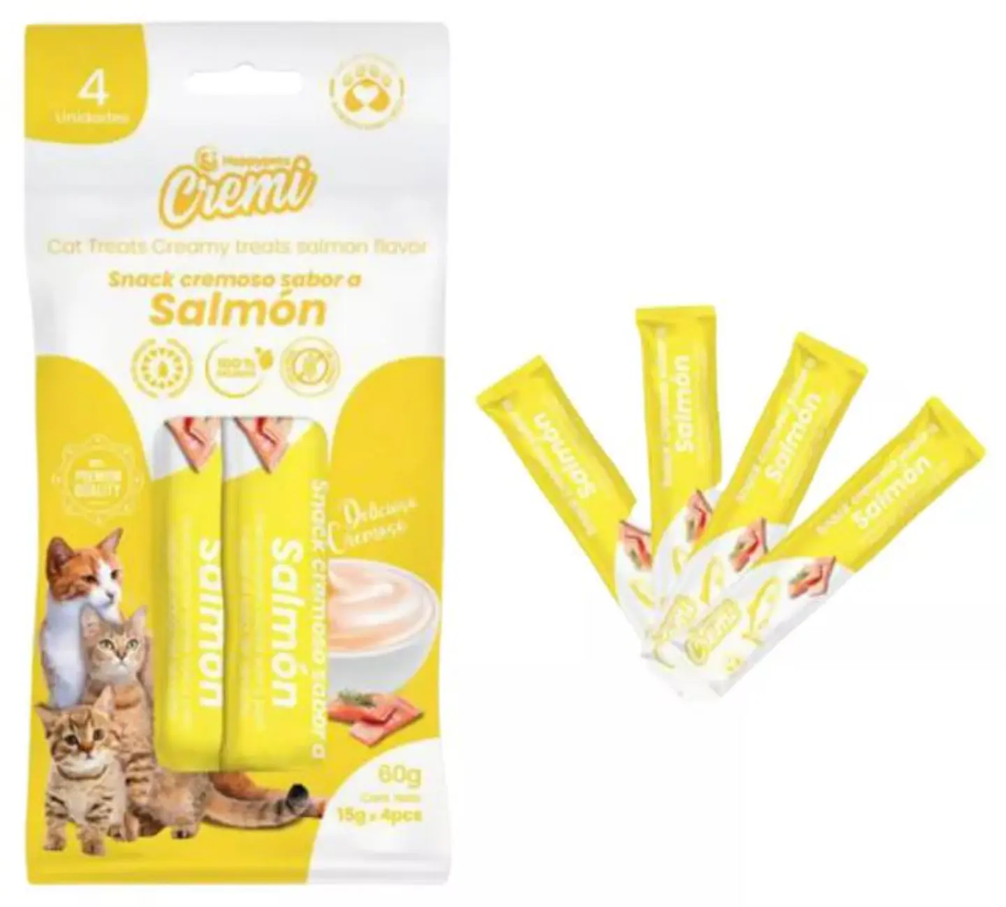 Snacks Cremoso Para Gato Salmón  1