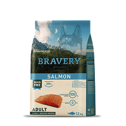 Bravery Salmon Adulto Raza Mediana-Grande 12 Kg
