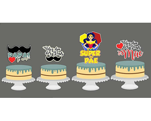 Father's Day Cake Topper Cutting File