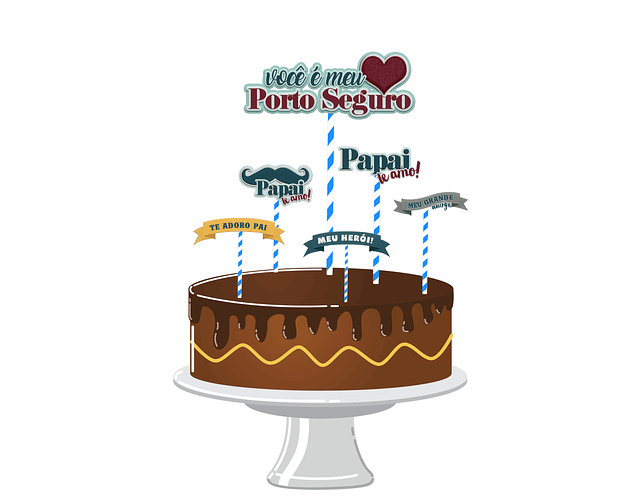 Father's Day Cake Topper Cutting File