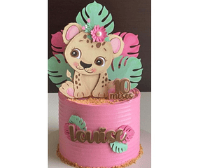 Baby Leopard Print Cake Topper Cutting File