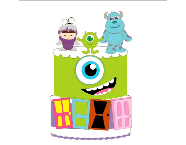 Monsters Inc. Cake Topper Cutting File