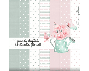 Floral Butterfly Digital Paper