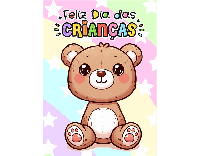 Children's Day Teddy Bear Card Cutting File