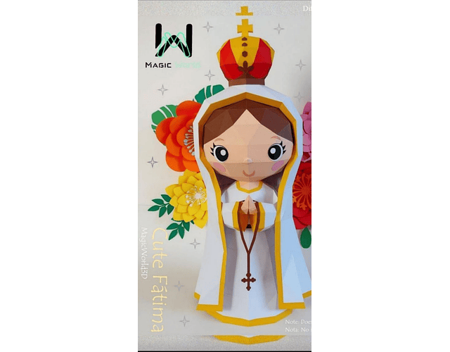 Digital Low Poly Our Lady of Fatima Archive