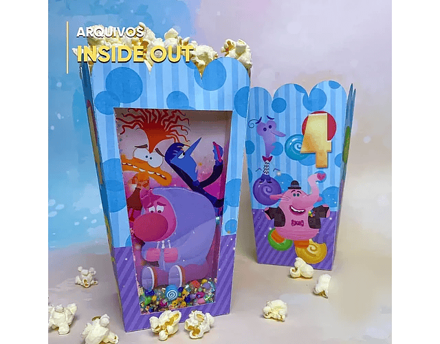 Inside Out Popcorn Shaker Box Cutting File